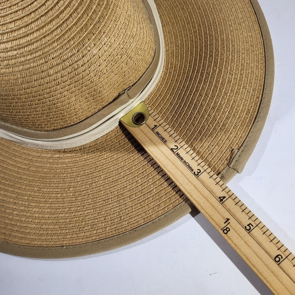 Koppen Wide Brim Straw Hat S/M Unisex Outdoor Sun with Chin Strap - Picture 9 of 10